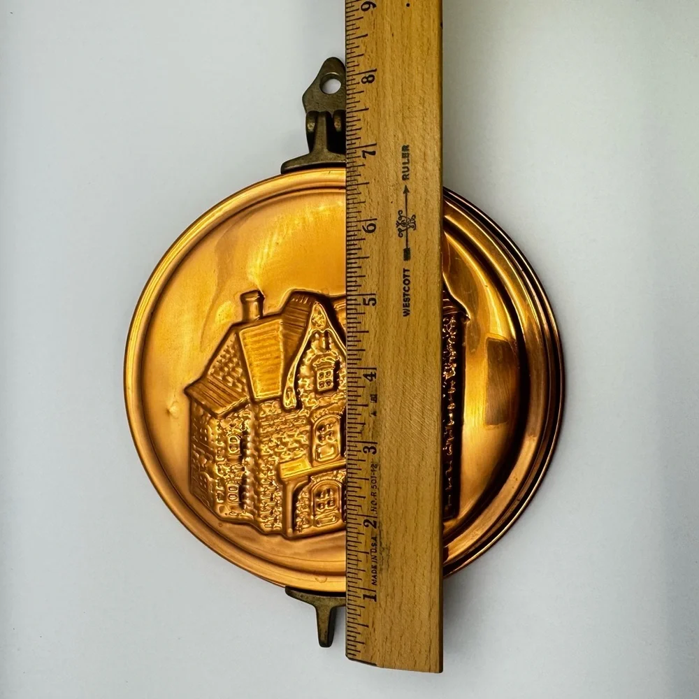 Vintage Copper & Brass Victorian House Wall Hanging Hidden Key Holder - Picture 11 of 13